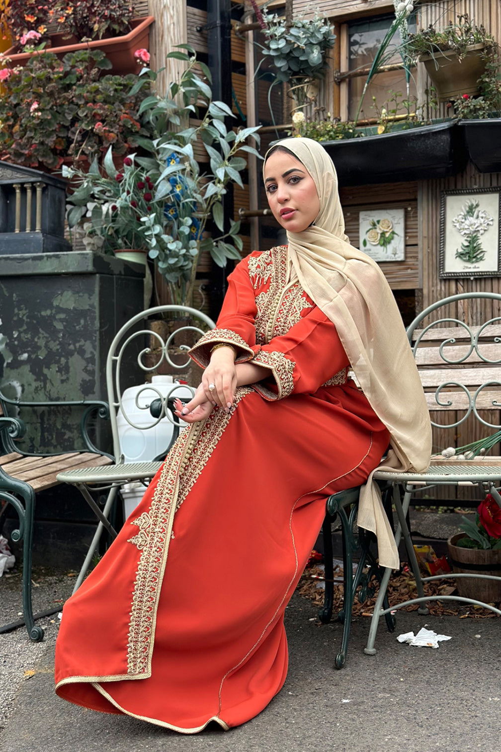 Elegant Moroccan Single Kaftan - Traditional Design for Women