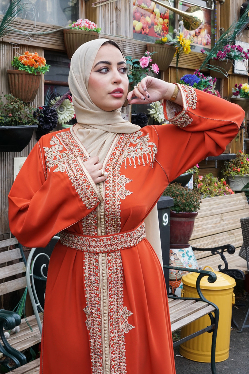 Elegant Moroccan Single Kaftan - Traditional Design for Women