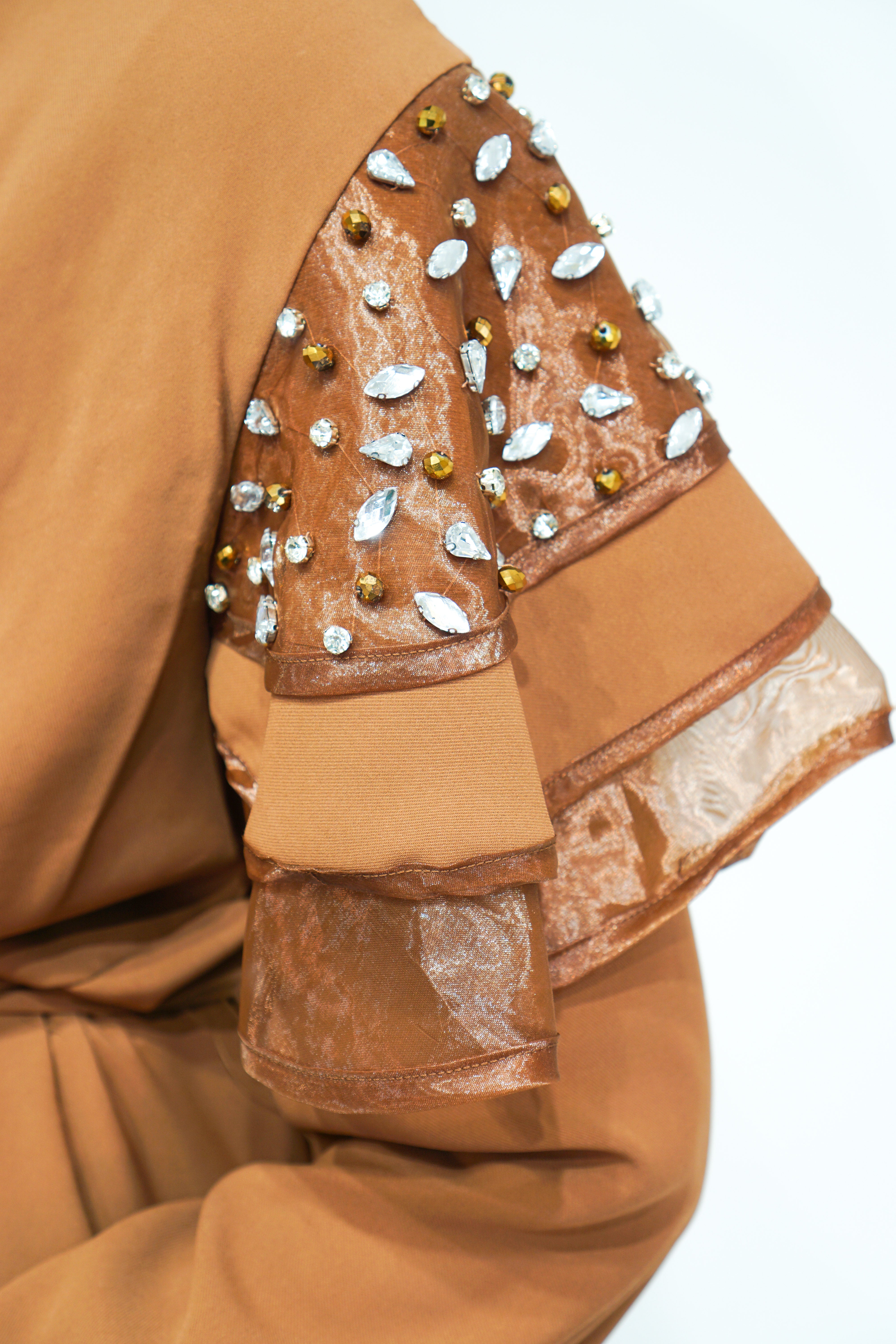 Kimono Set with Exquisite Diamond Work on Arms