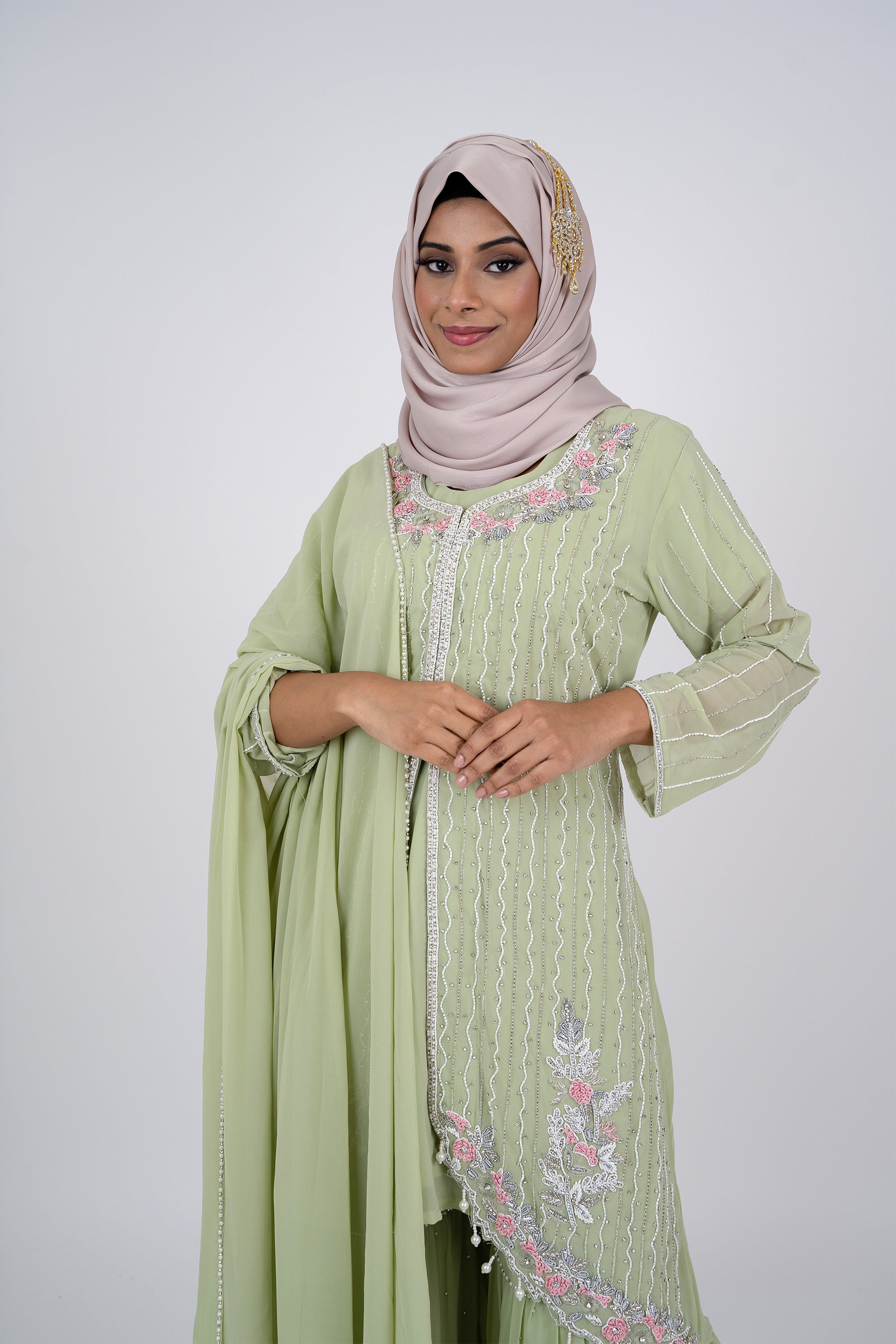 Mint Green Gharara Set