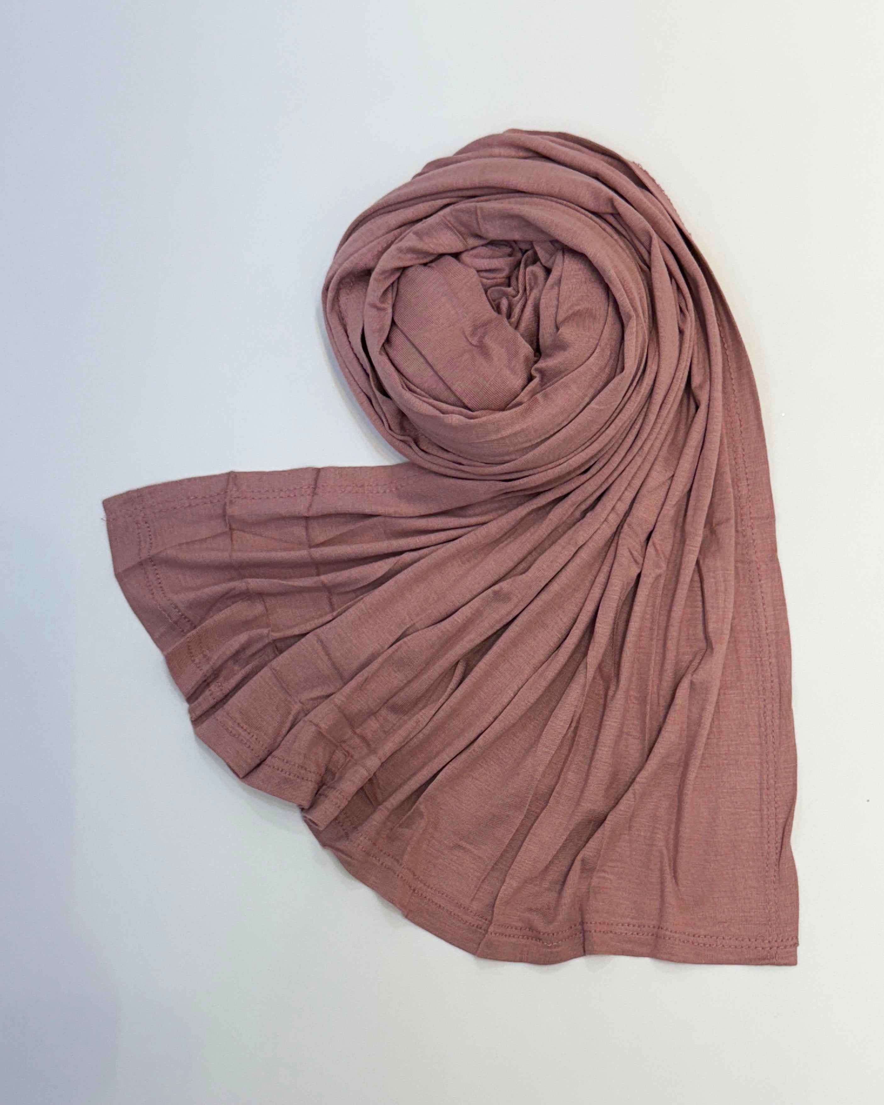 Premium Jersey Hijab – Rust Pink