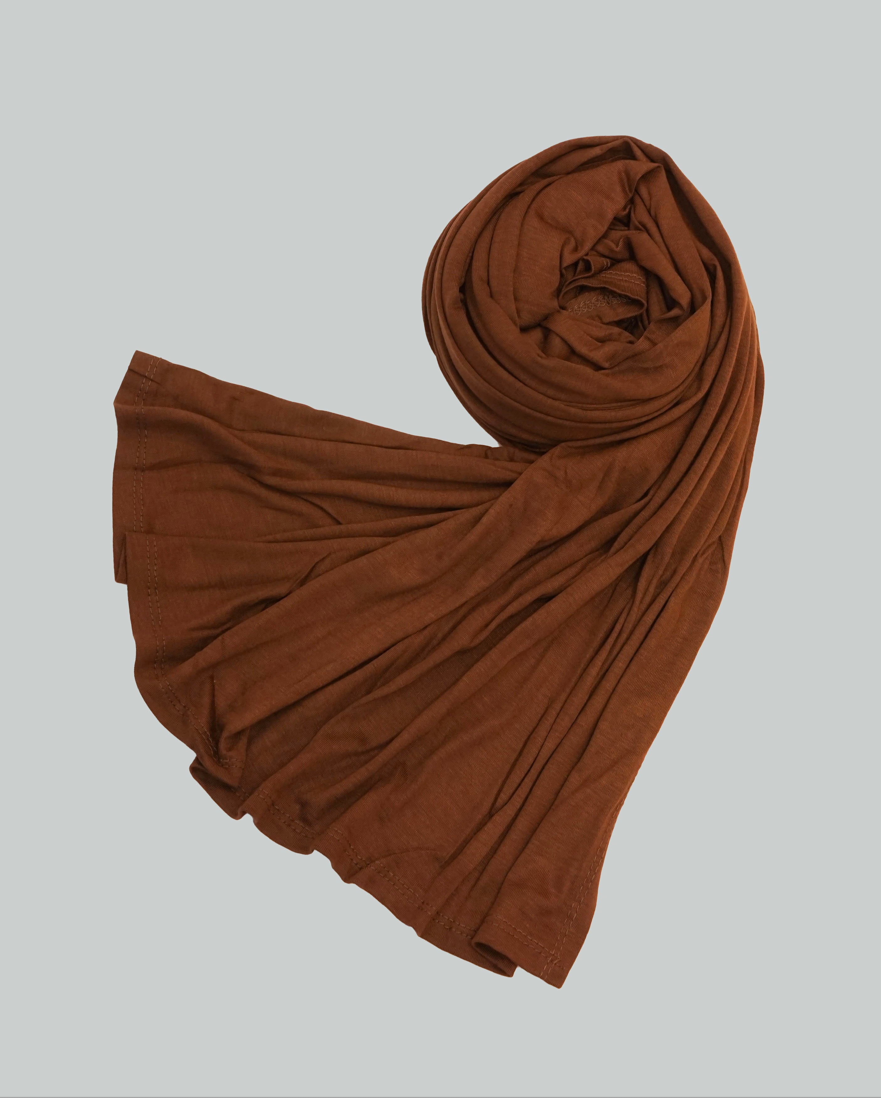 Premium Jersey Hijab – Dark Brown