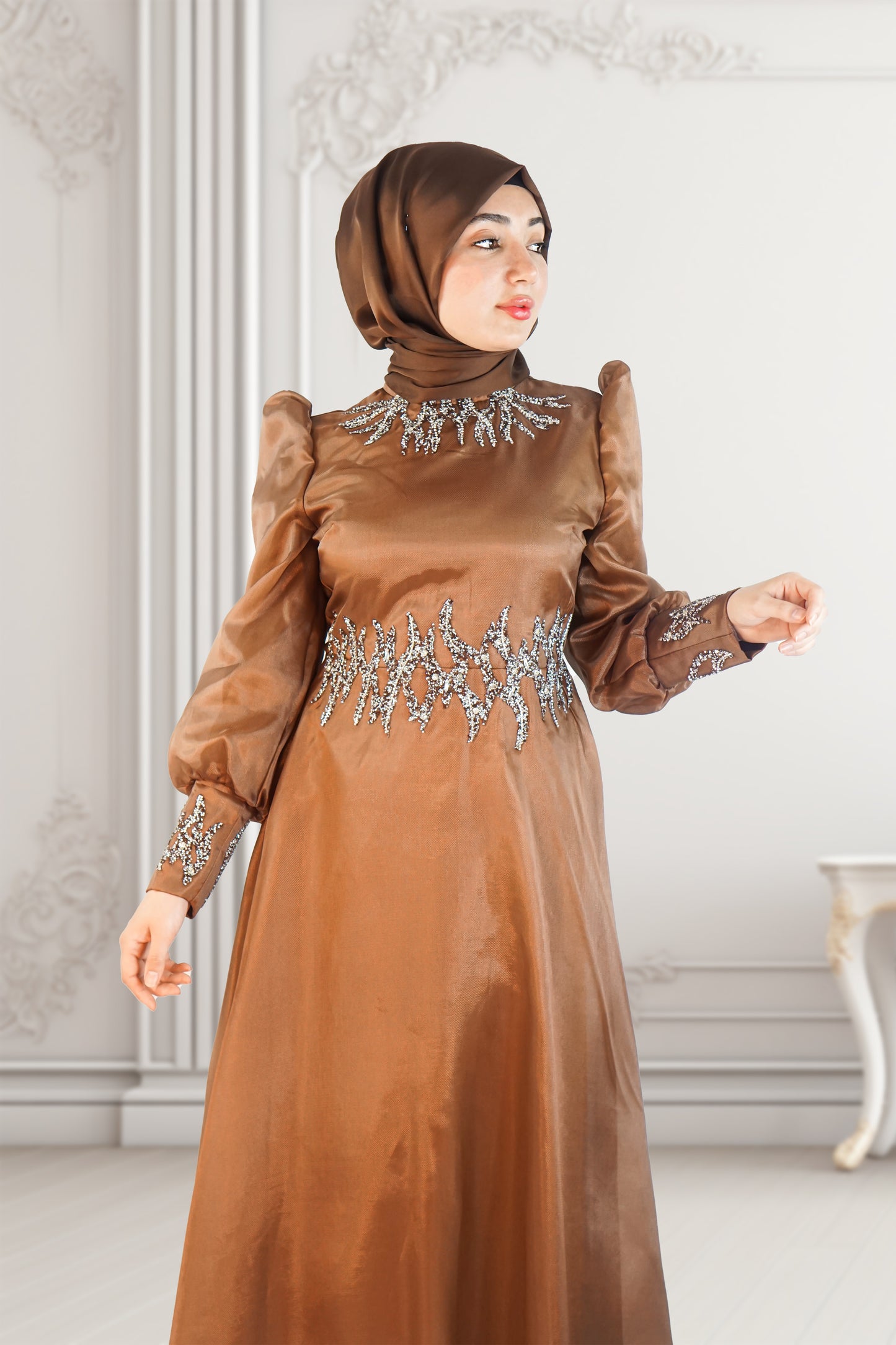 Swarovski Lace Work Turkish Dress – Grace with a Touch of Sparkle