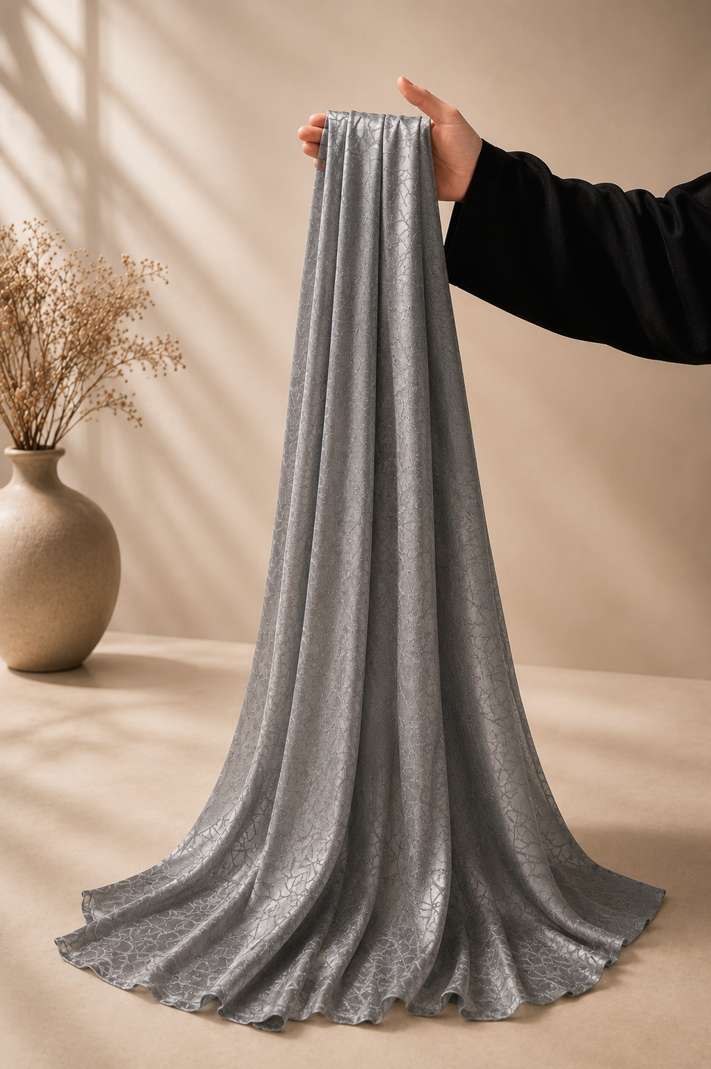 Premium Textured Satin Hijab