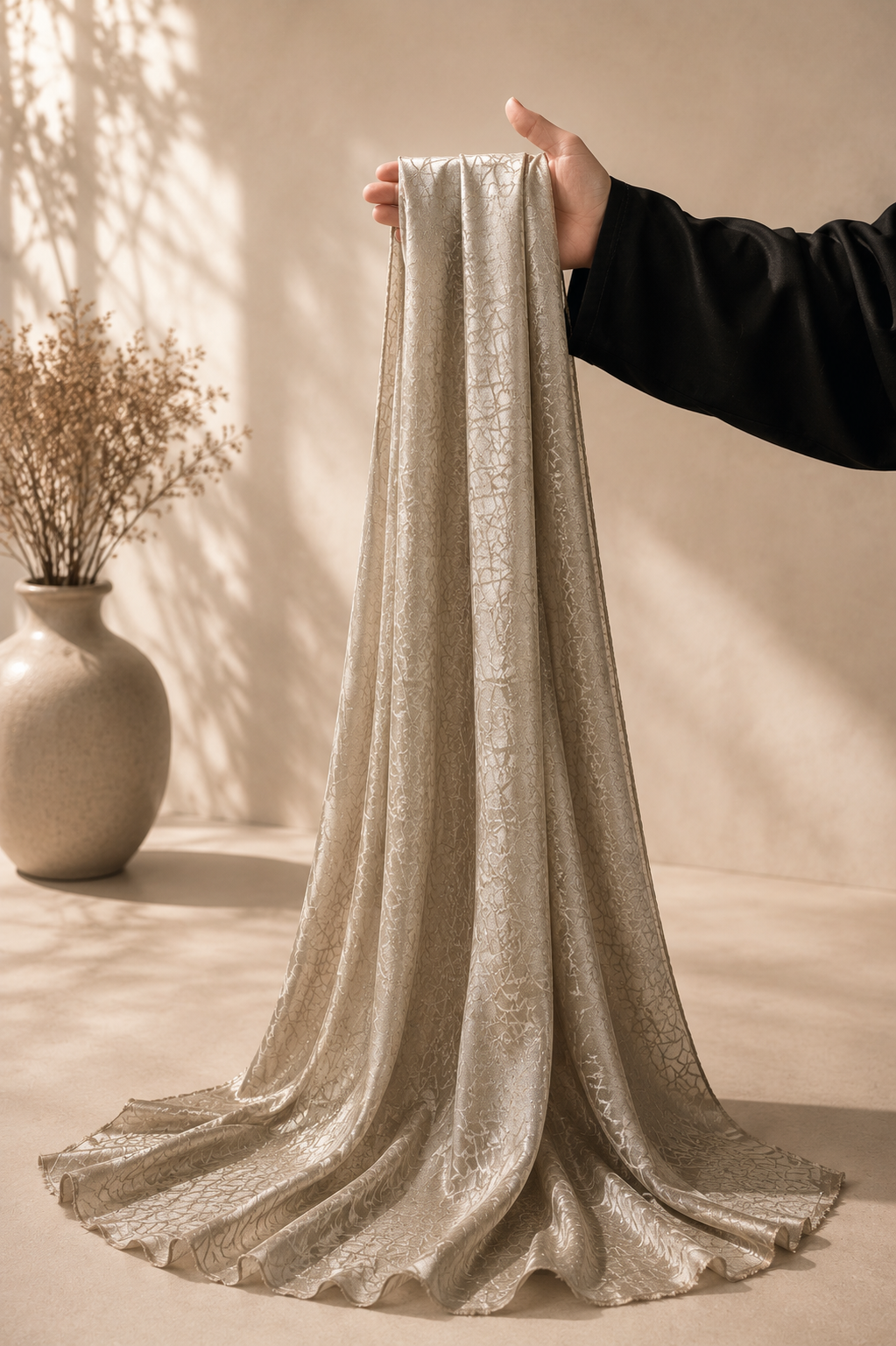 Premium Textured Satin Hijab