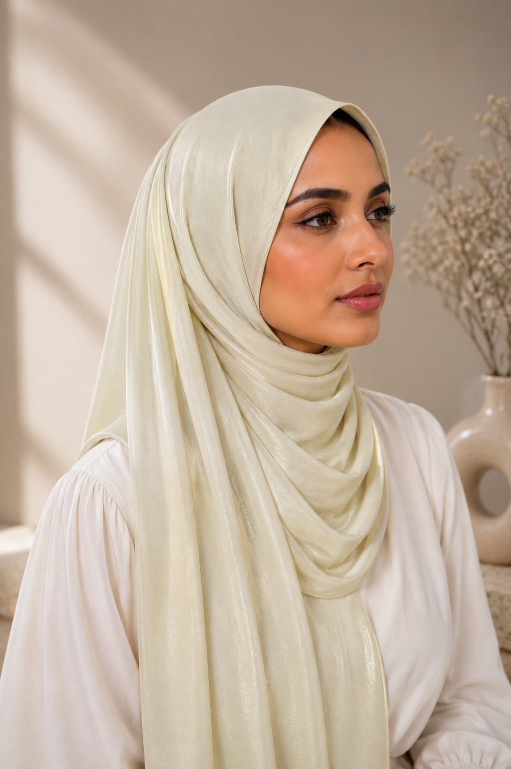Zari Shimmer Scarf – Elegant Metallic Occasion Hijab