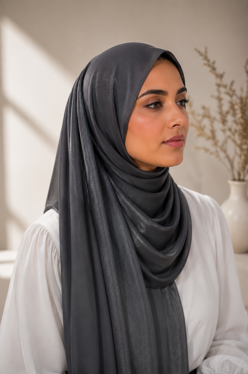Zari Shimmer Scarf – Elegant Metallic Occasion Hijab