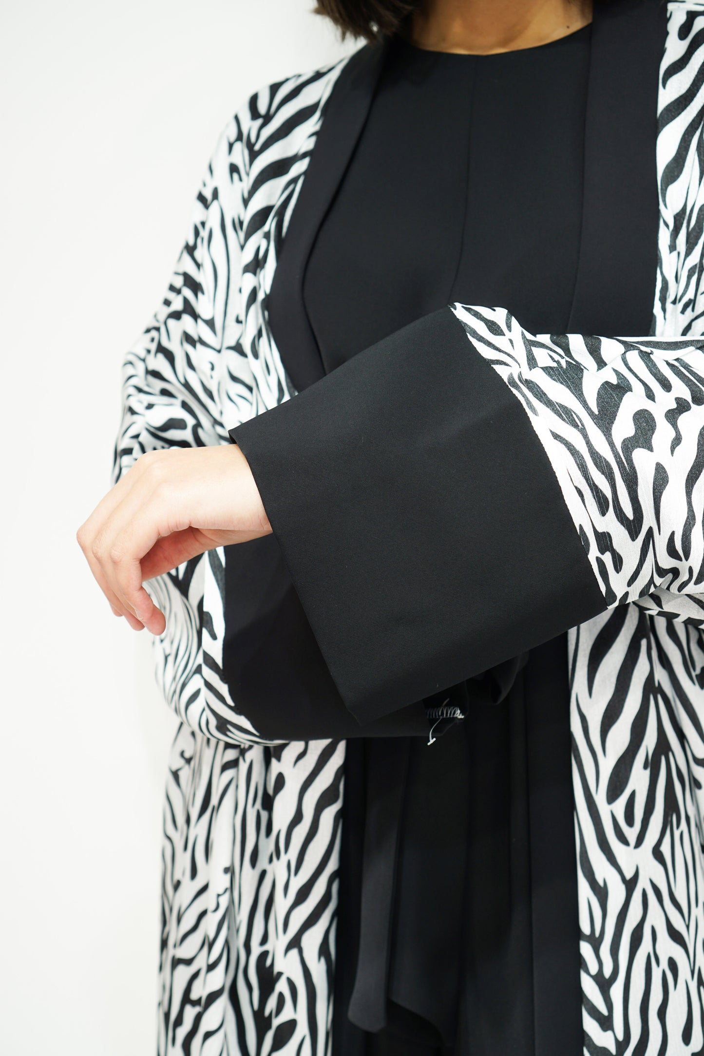 Zebra Print Kimono Jumpsuit