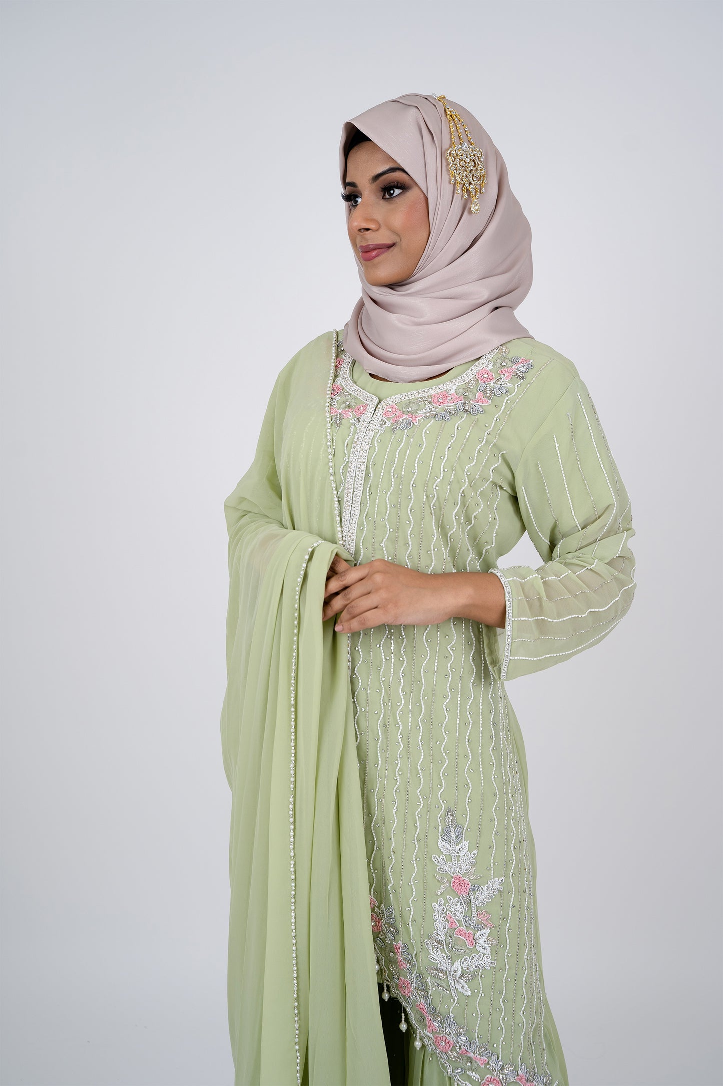 Mint Green Gharara Set