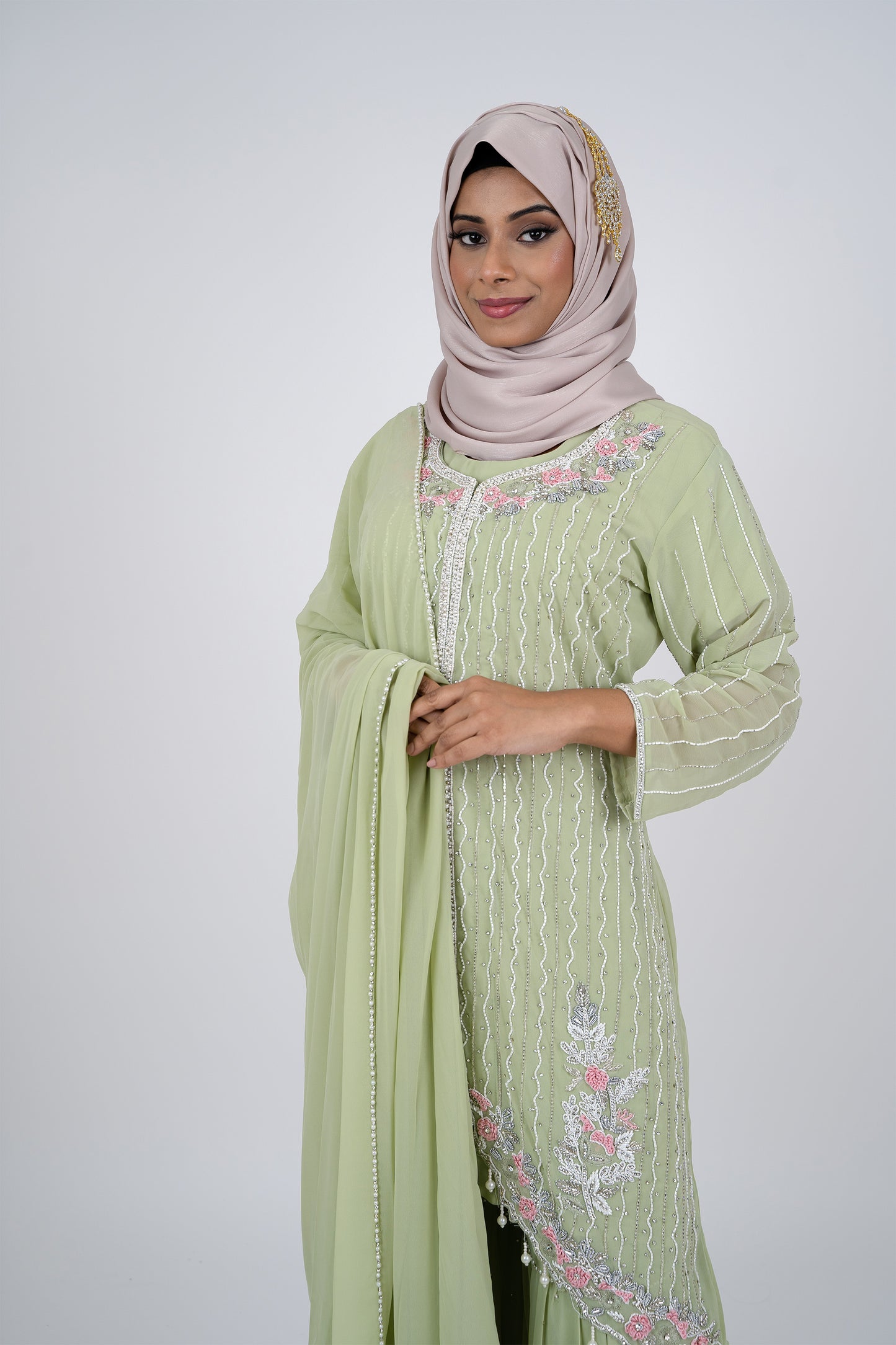 Mint Green Gharara Set