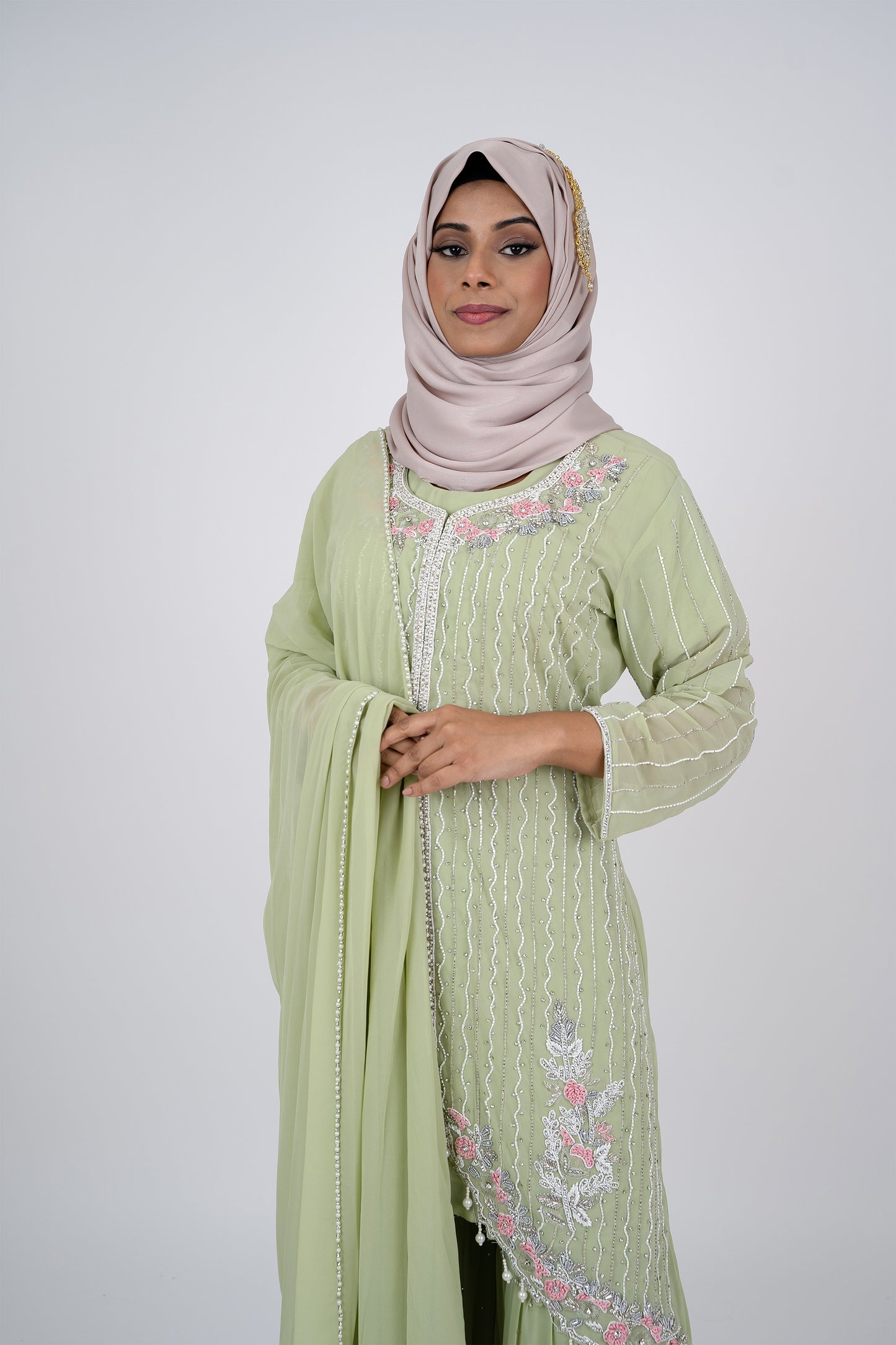 Mint Green Gharara Set