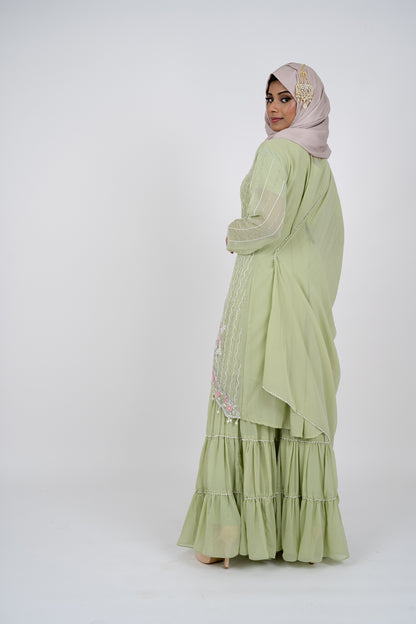 Mint Green Gharara Set