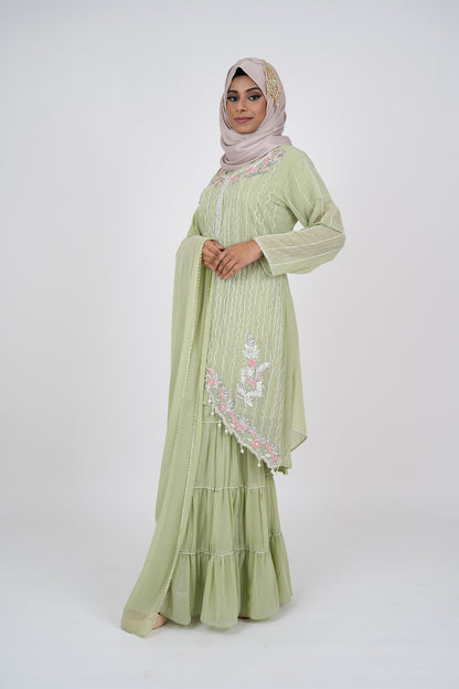 Mint Green Gharara Set