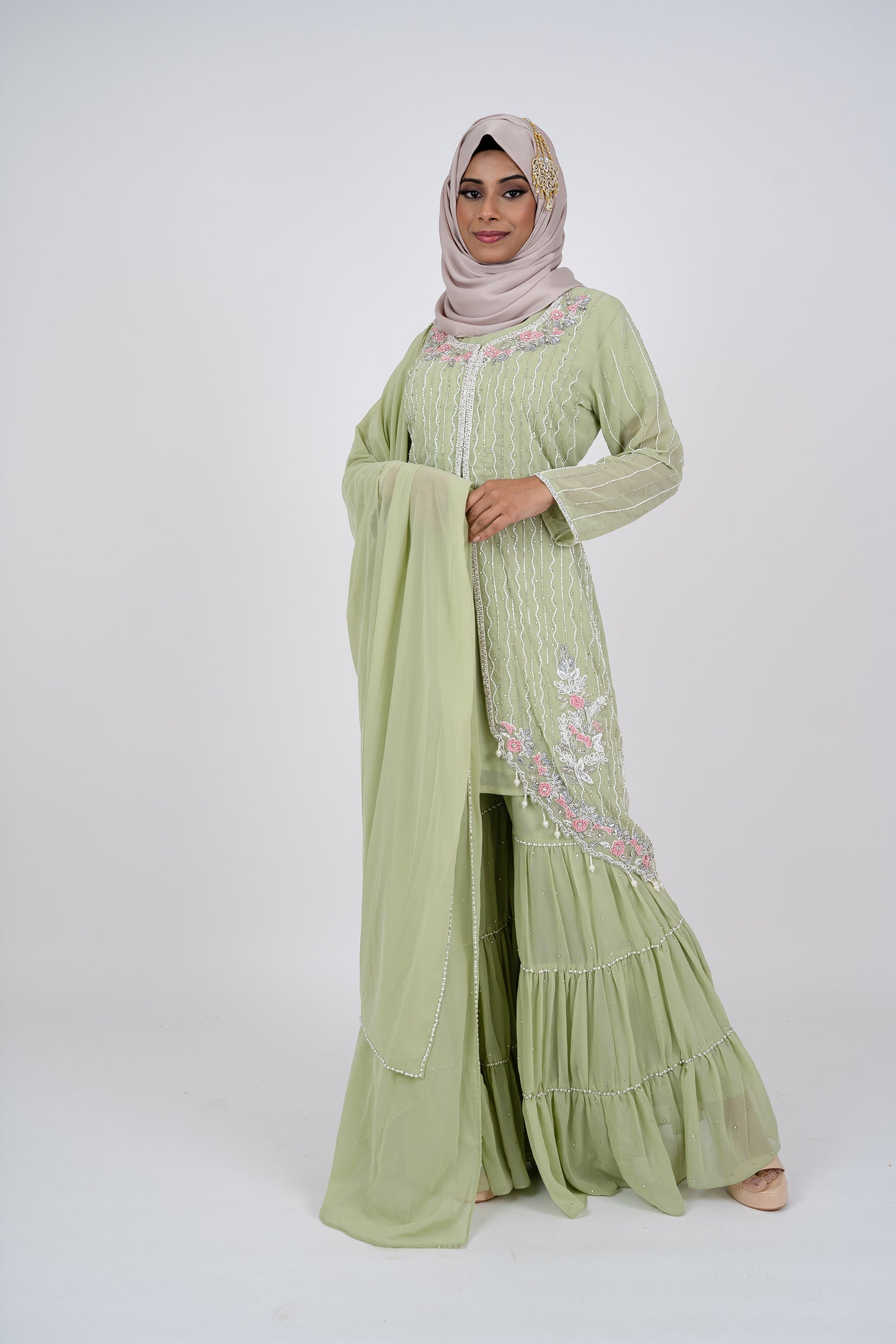 Mint Green Gharara Set