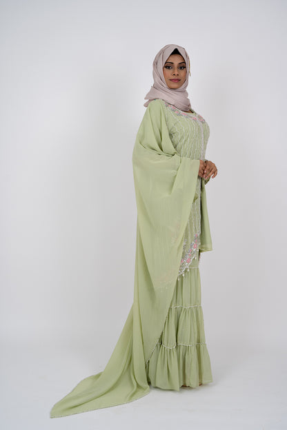 Mint Green Gharara Set