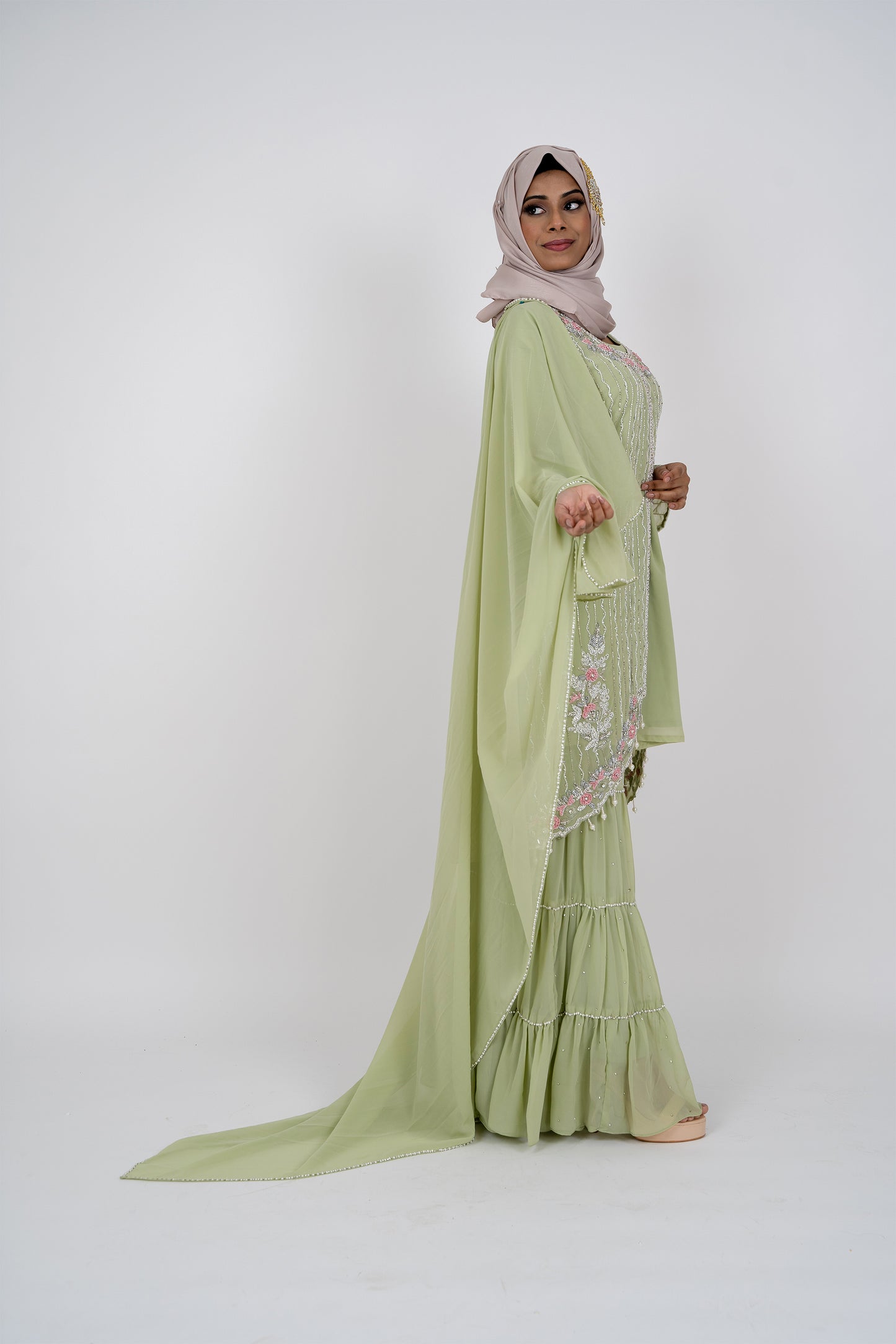 Mint Green Gharara Set