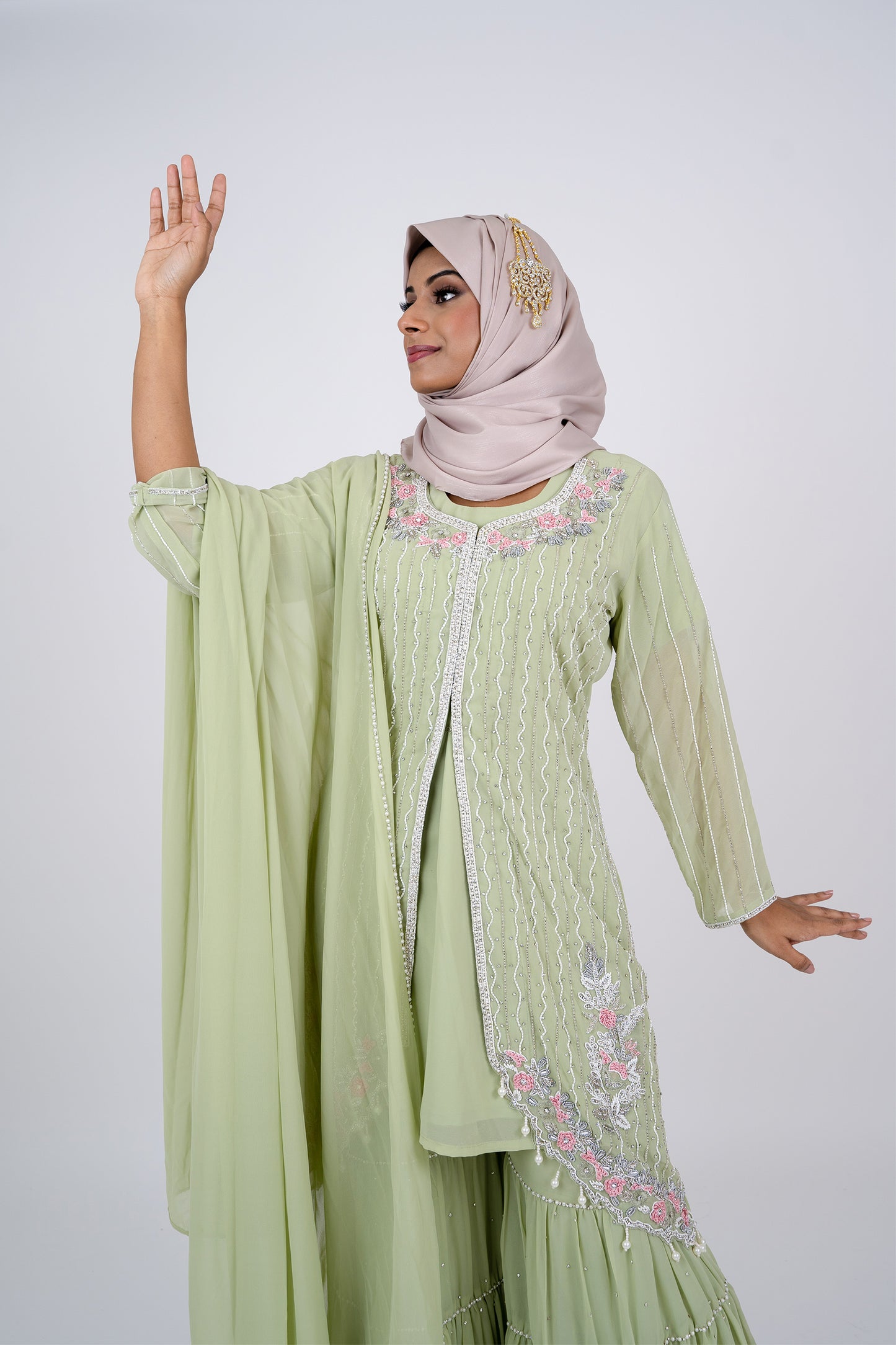 Mint Green Gharara Set