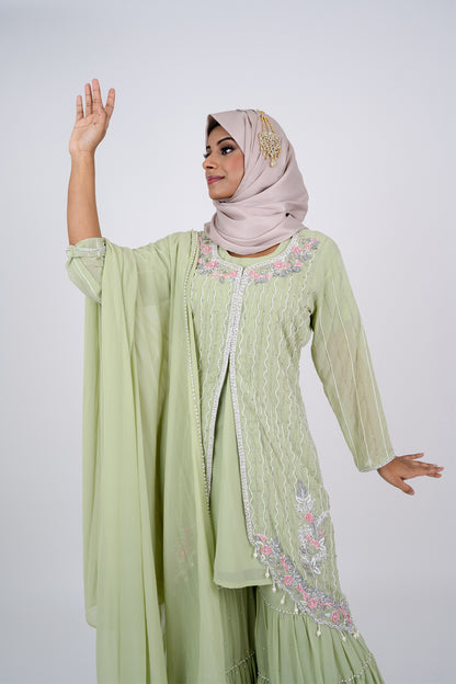 Mint Green Gharara Set