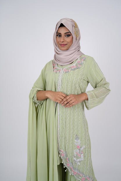 Mint Green Gharara Set