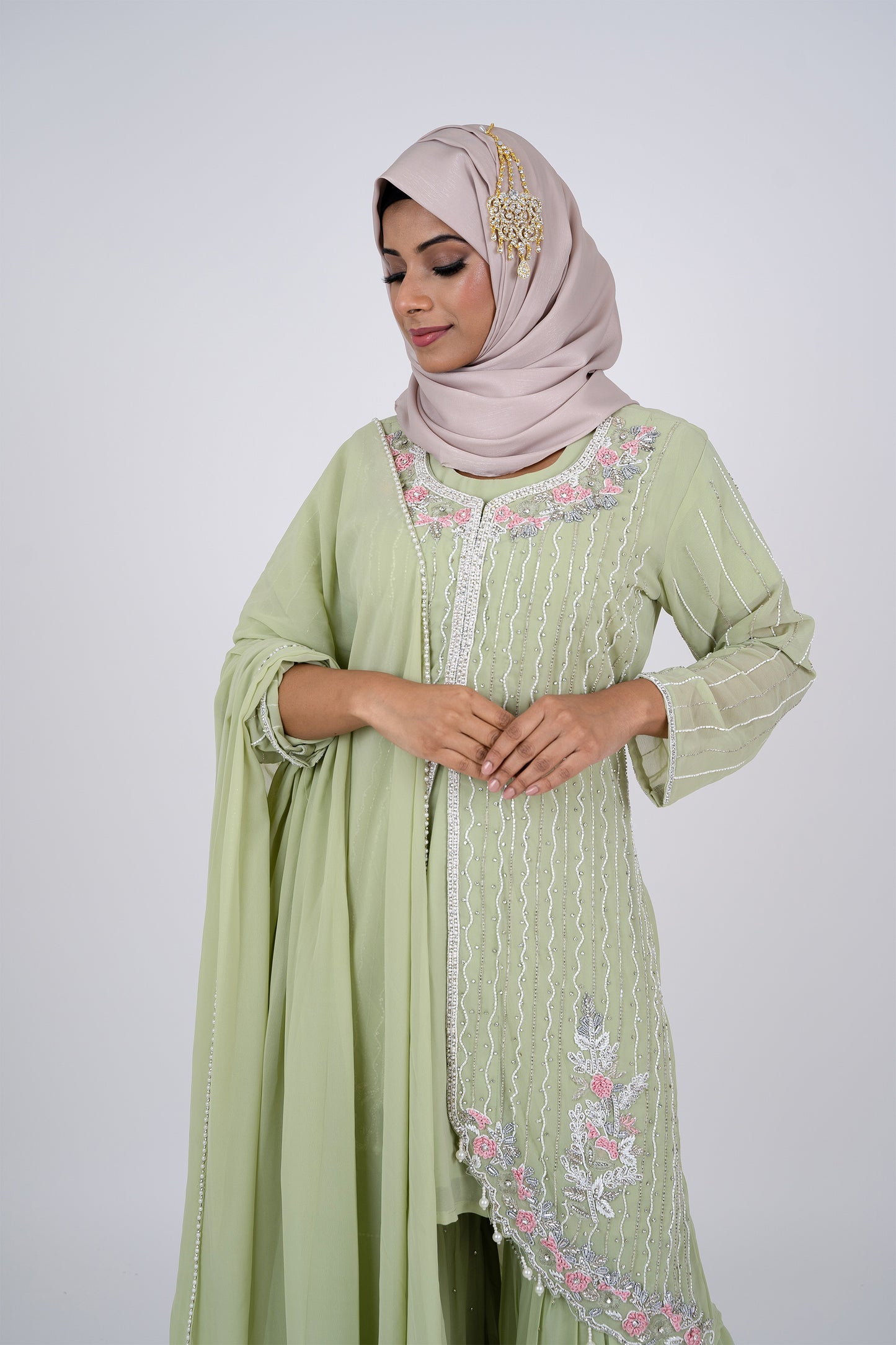 Mint Green Gharara Set