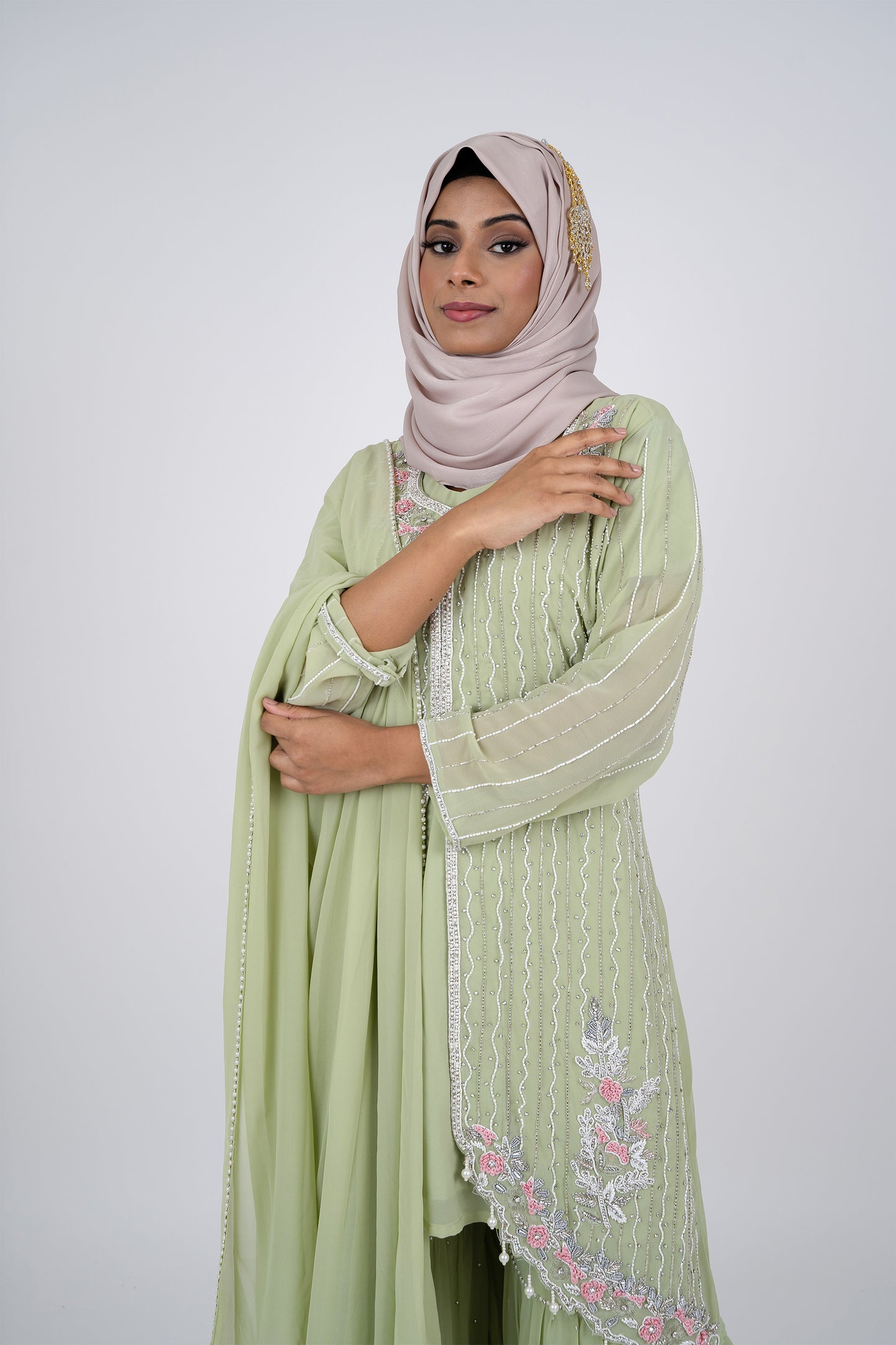 Mint Green Gharara Set