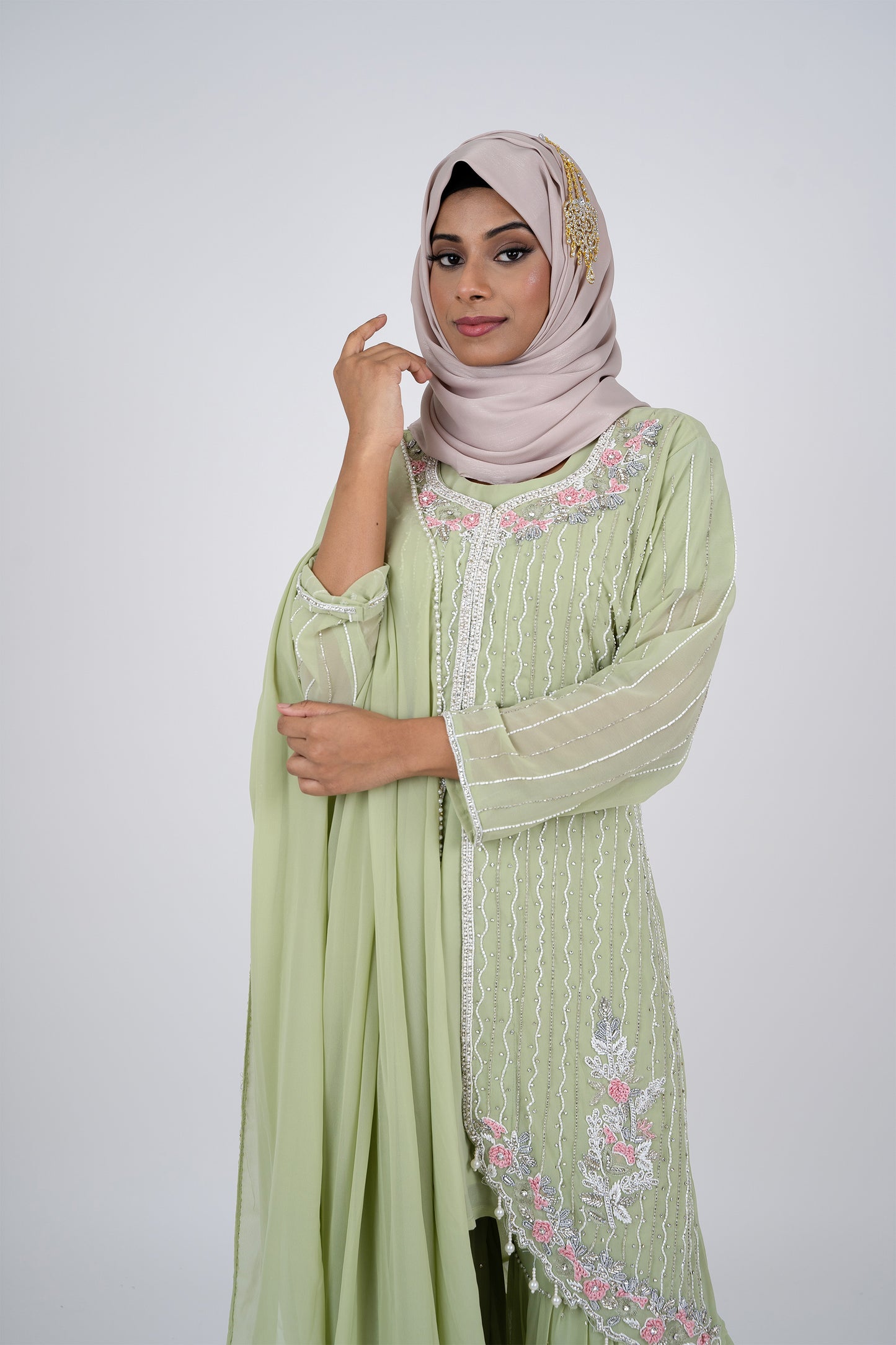 Mint Green Gharara Set