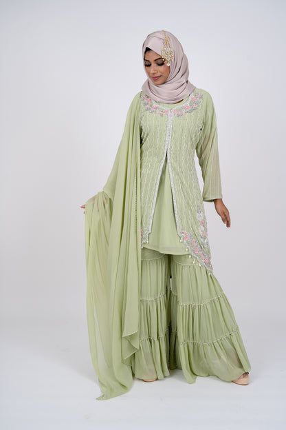 Mint Green Gharara Set