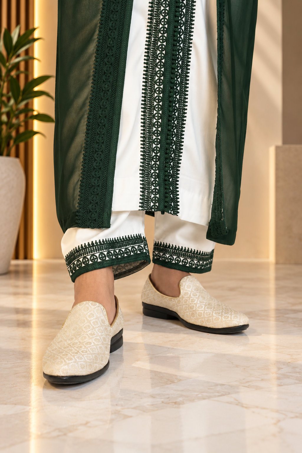 Men’s Green Jabador – Elegant Traditional Moroccan Style Outfit