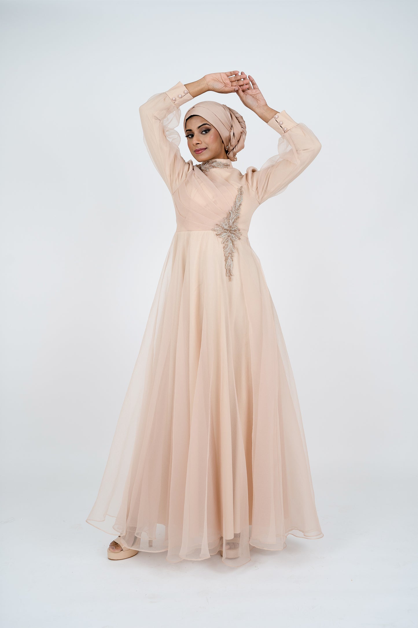 Beige Evening Dress