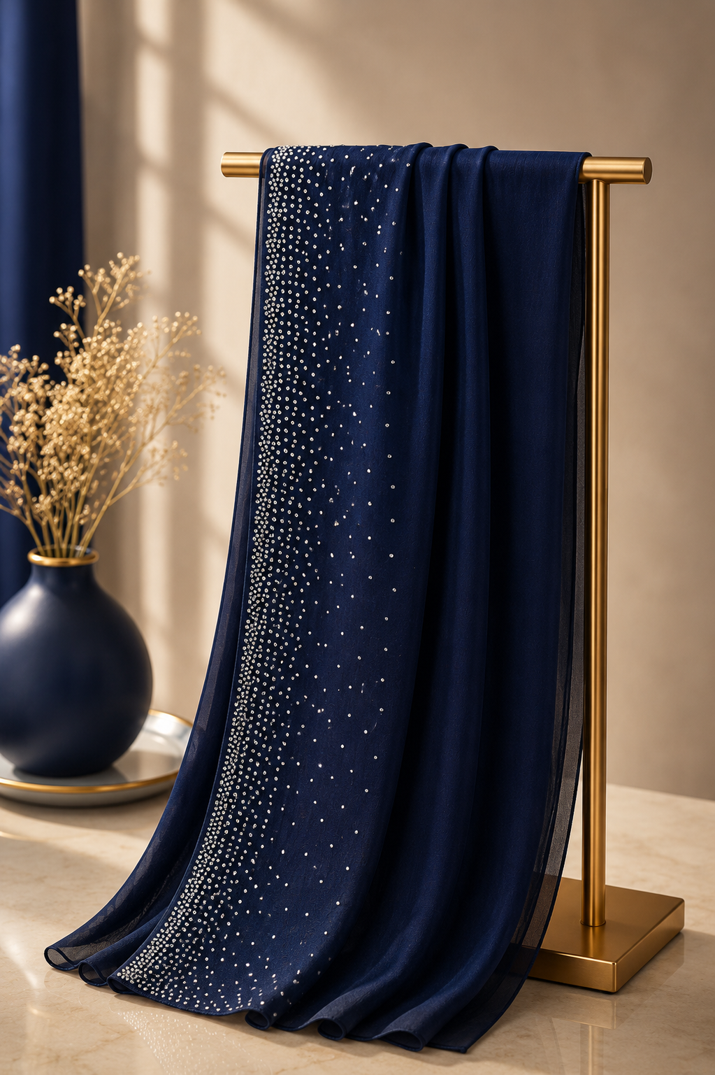 Elegant Stone Sehr Scarf – Premium Long Hijab