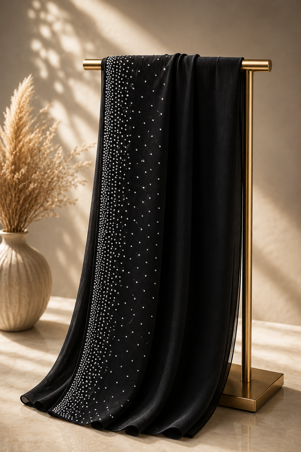 Elegant Stone Sehr Scarf – Premium Long Hijab