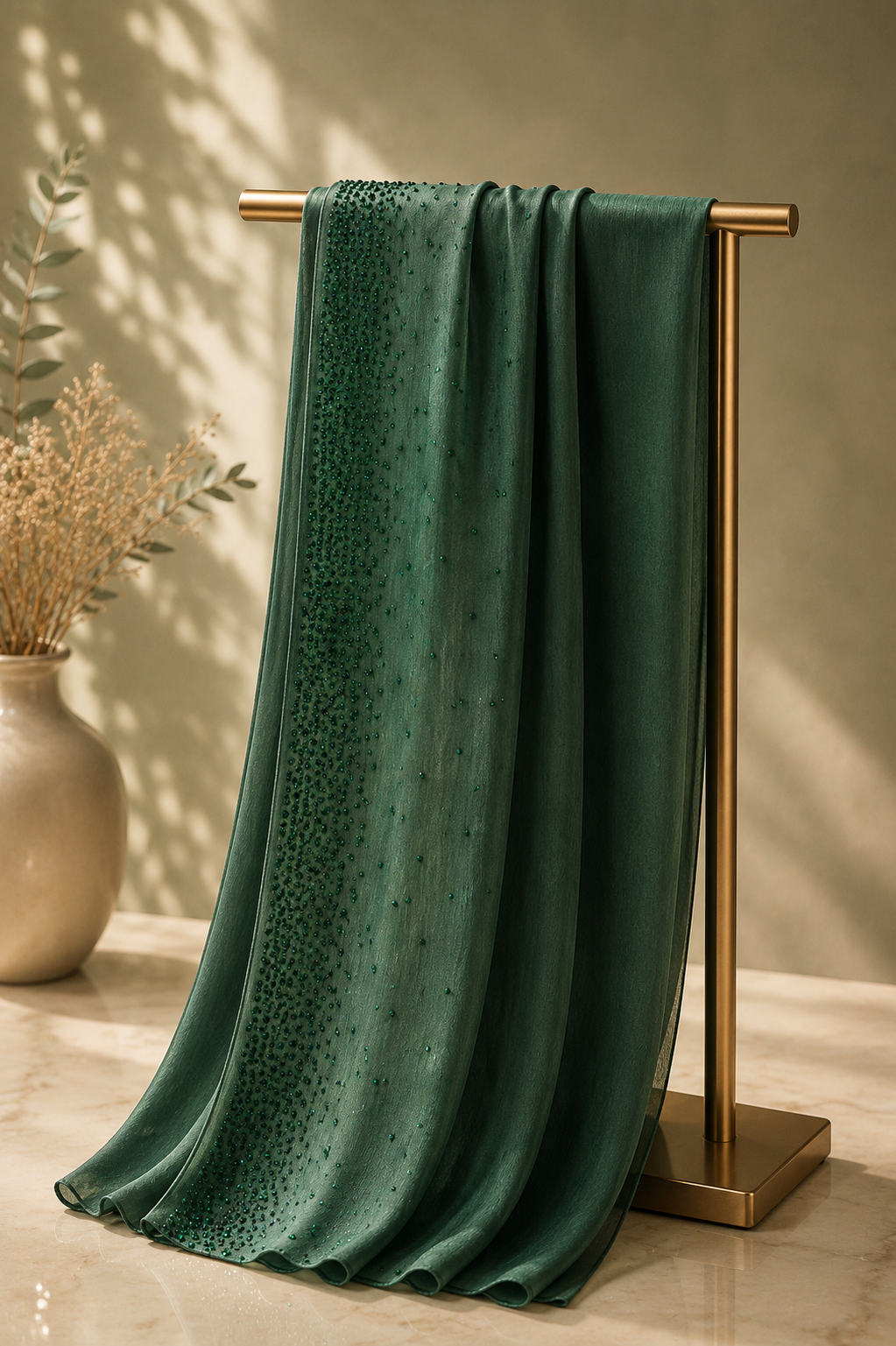 Elegant Stone Sehr Scarf – Premium Long Hijab
