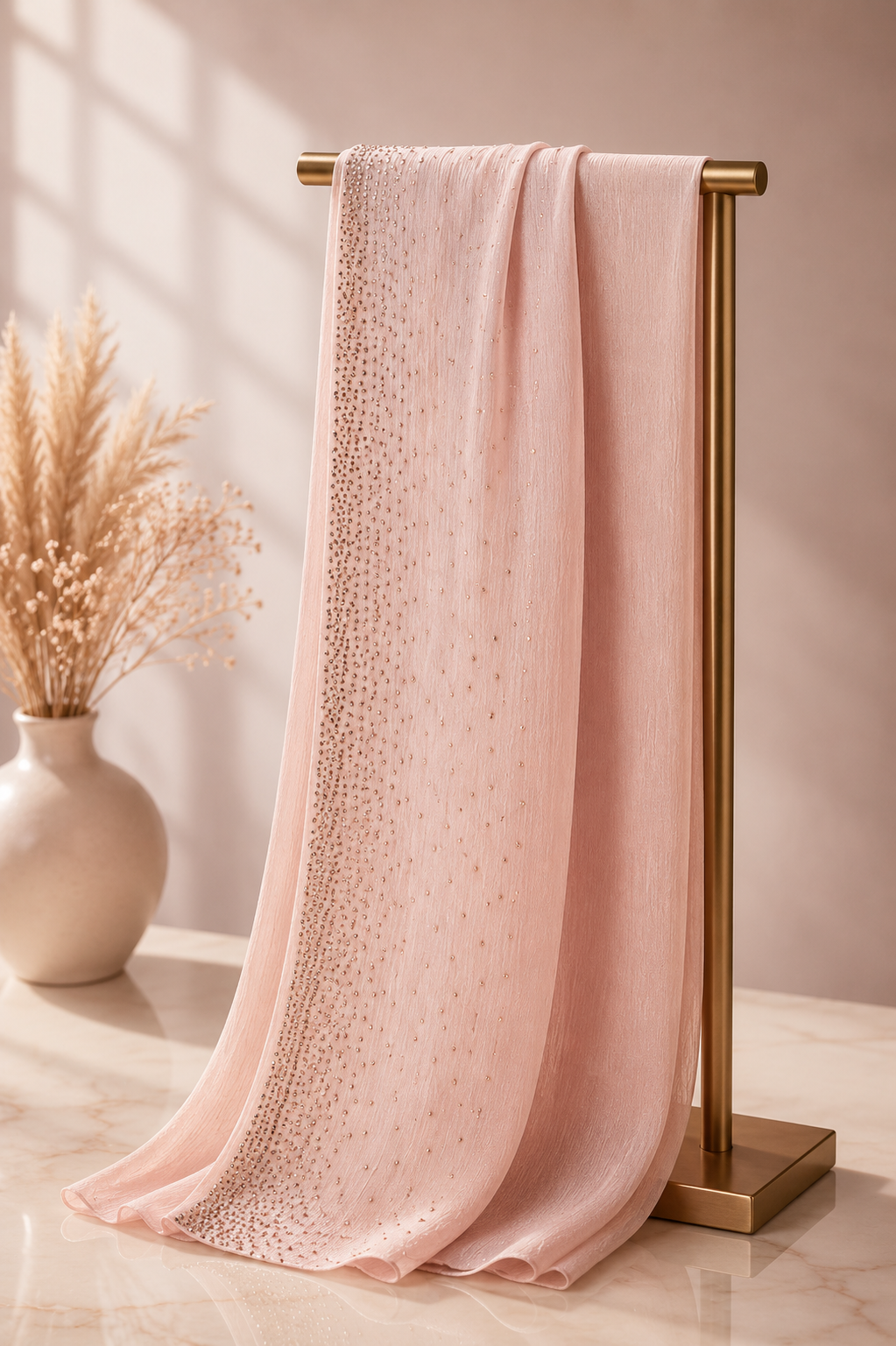 Elegant Stone Sehr Scarf – Premium Long Hijab