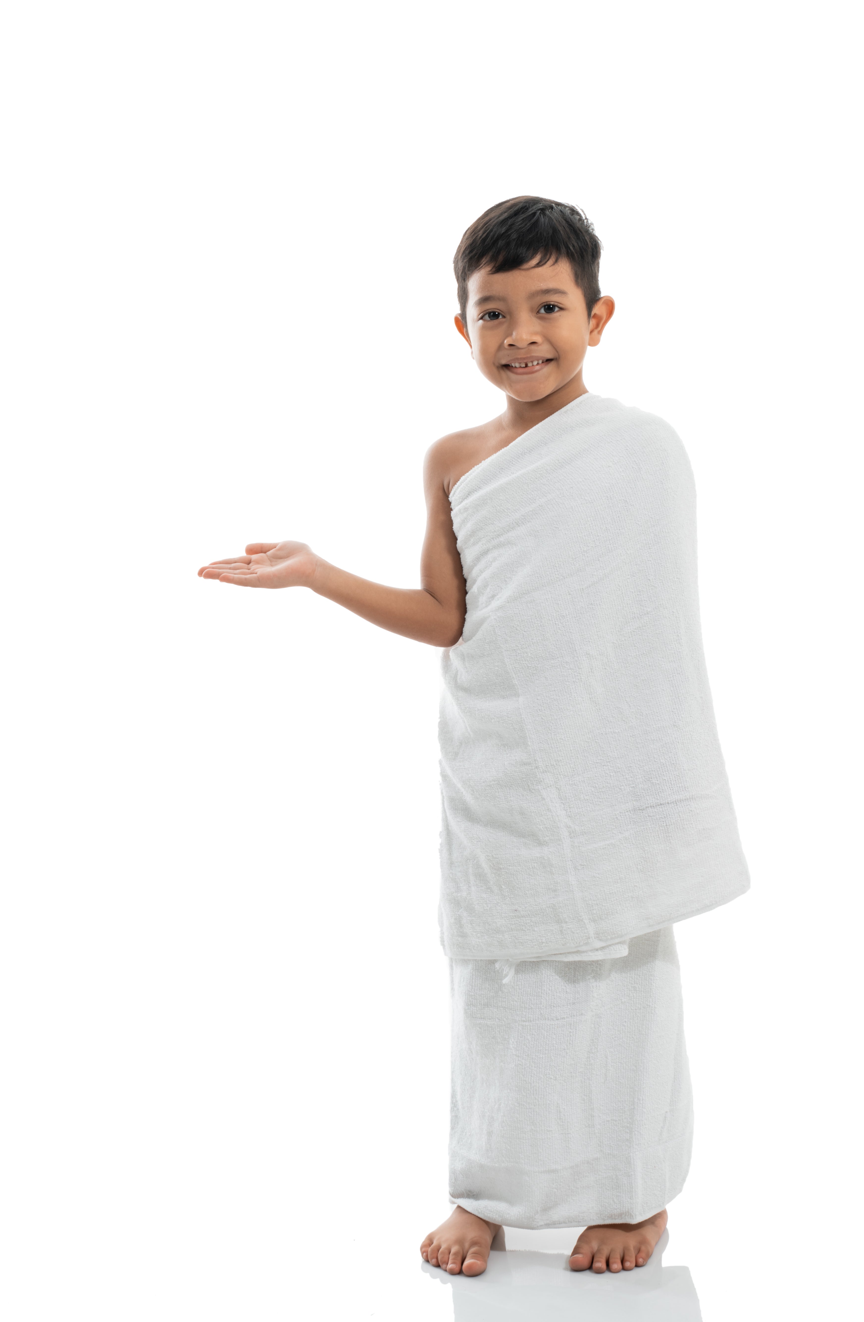 Kids Ihram with Self-Fixing Elastic – Comfortable Hajj & Umrah Ihram Set