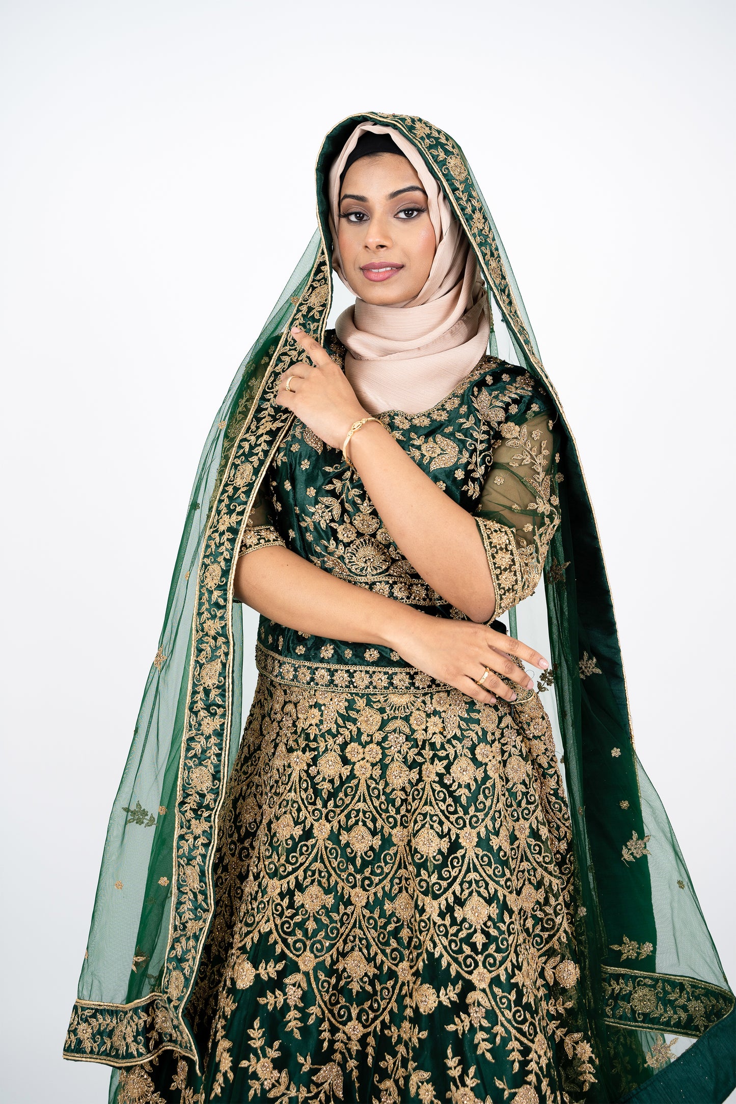 Green Zari Designer Lehenga Choli