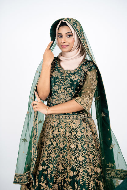 Green Zari Designer Lehenga Choli