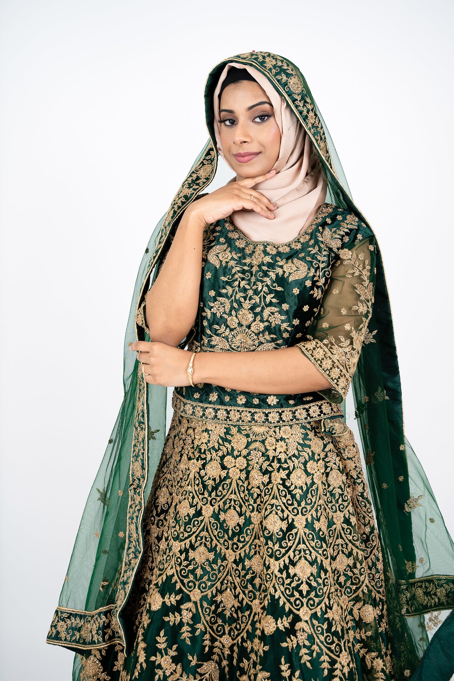 Green Zari Designer Lehenga Choli