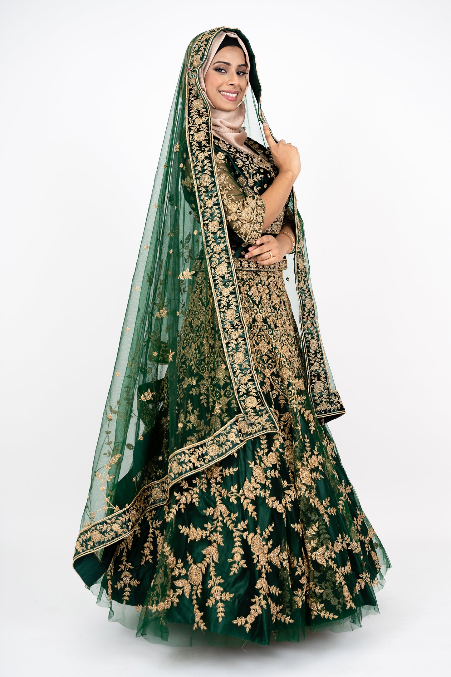 Green Zari Designer Lehenga Choli