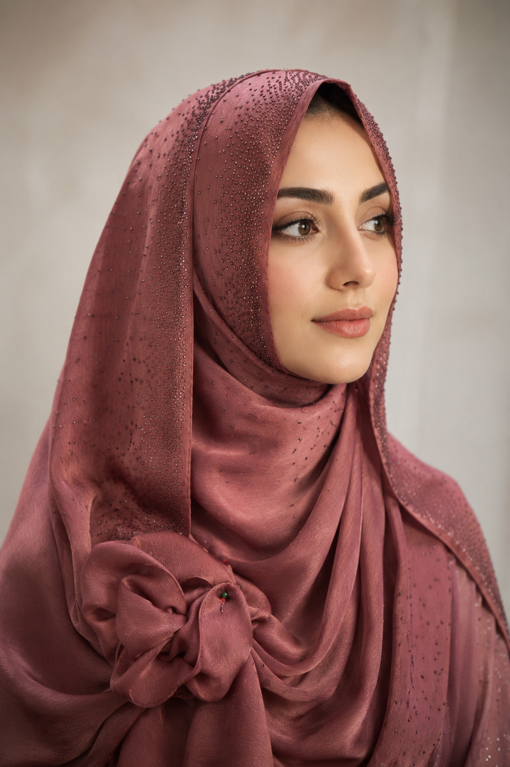 Elegant Stone Sehr Scarf – Premium Long Hijab