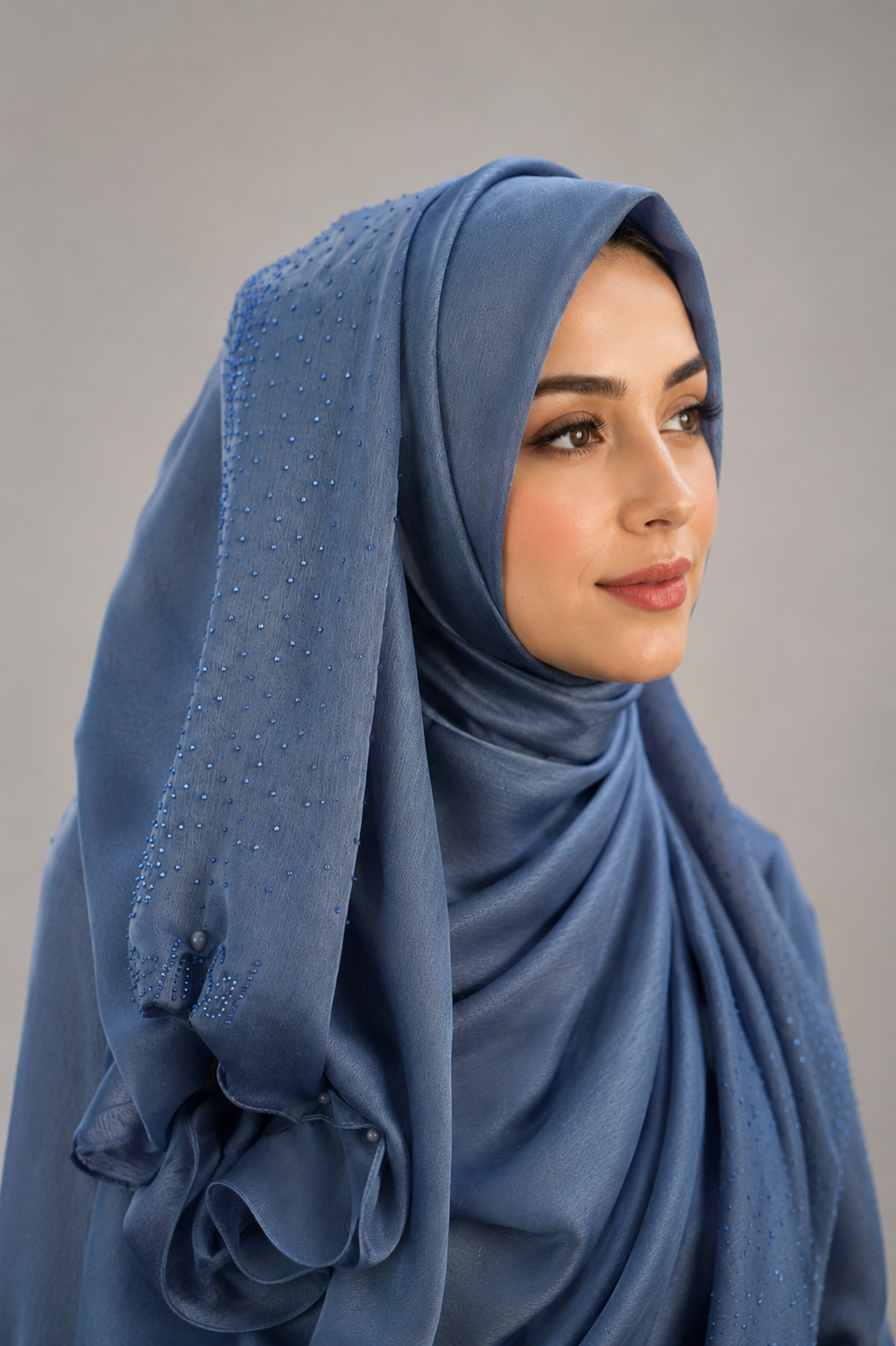 Elegant Stone Sehr Scarf – Premium Long Hijab